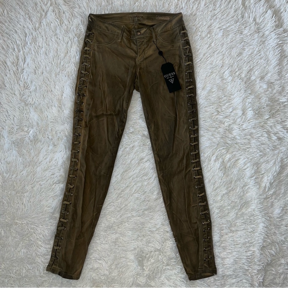 Guess Distressed Low Rise Corset Jeans